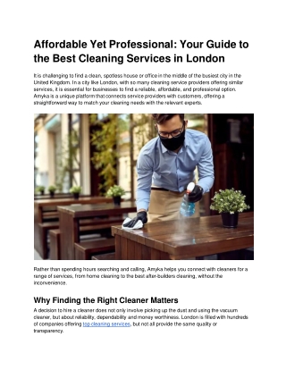 Affordable Yet Professional_ Your Guide to the Best Cleaning Services in London