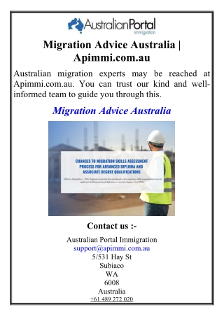 Migration Advice Australia | Apimmi.com.au