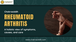 Siddha Solutions: Move Freely Again Despite Rheumatoid Arthritis