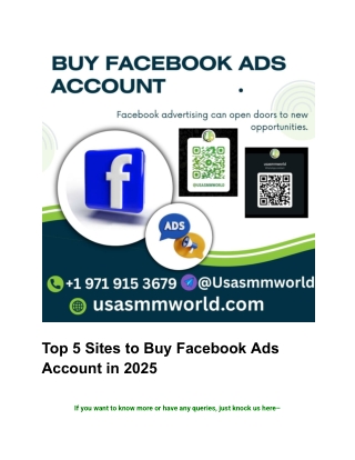 Top 5 Sites to Buy Facebook Ads Account in 2025