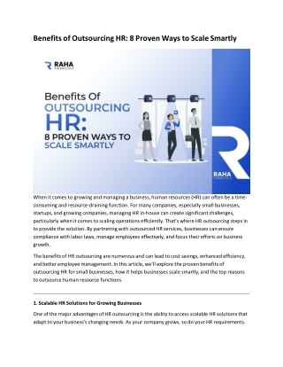 Benefits of Outsourcing HR: 8 Proven Ways to Scale Smartly