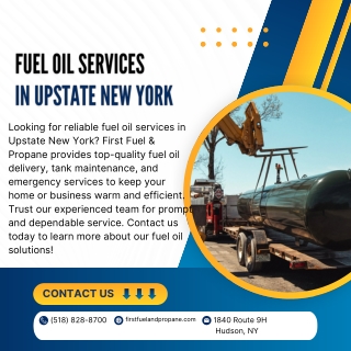 Fuel Oil Services in Upstate New York  First Fuel & Propane