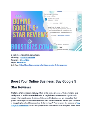 Top Site For Buying Google 5 Star Reviews