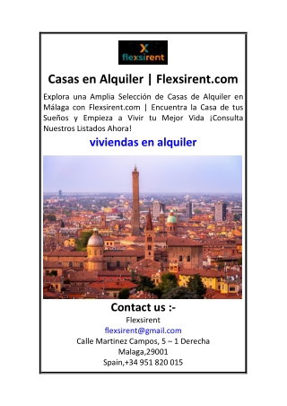 Casas en Alquiler  Flexsirent.com