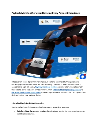 Paylinkly Merchant Services: Elevating Every Payment Experience