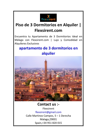 Piso de 3 Dormitorios en Alquiler  Flexsirent.com