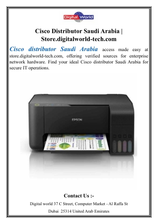 Cisco Distributor Saudi Arabia  Store.digitalworld-tech