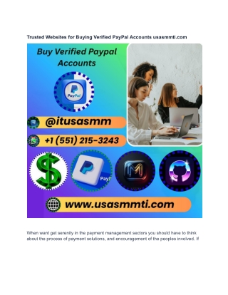 Trusted Websites for Buying Verified PayPal Accounts usasmmti