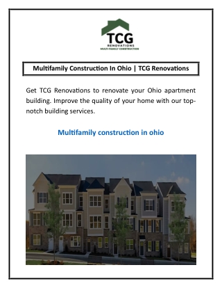 Multifamily Construction In Ohio  TCG Renovations