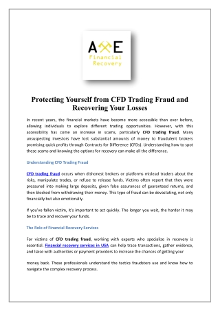 Foreign Exchange Recovery | Axe Financial Recovery