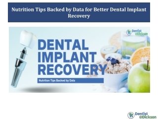 Nutrition Tips Backed by Data for Better Dental Implant Recovery