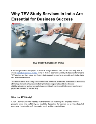 tev study services in india