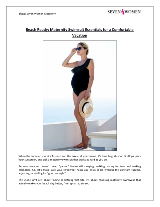 Beach Ready Maternity Swimsuit Essentials for a Comfortable Vacation