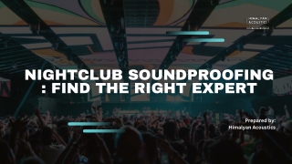 Nightclub Soundproofing  Find the Right Expert
