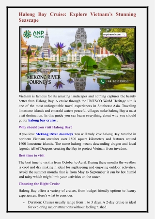 Mekong River Journeys