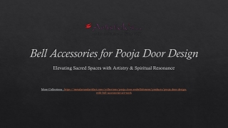 Handcrafted Brass Bell Embellishments for Pooja Room Doors