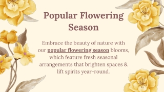 Popular Flowering Season