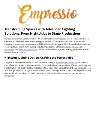 Led Video Wall Installation