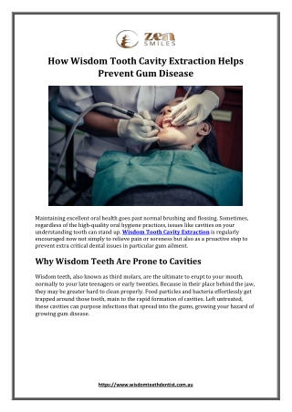 How Wisdom Tooth Cavity Extraction Helps Prevent Gum Disease
