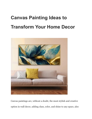 Canvas Painting Ideas to Transform Your Home Decor - Google Docs