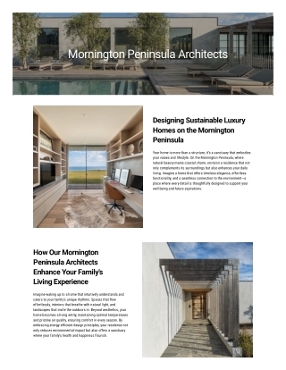 Architects Mornington Peninsula