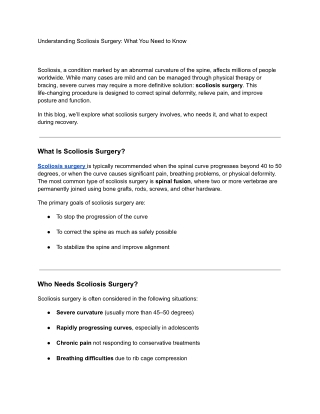 Understanding Scoliosis Surgery_ What You Need to Know