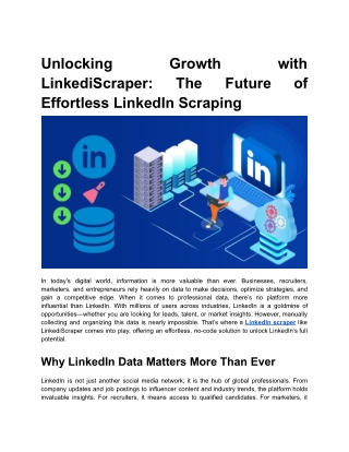 Unlocking Growth with LinkediScraper_ The Future of Effortless LinkedIn Scraping