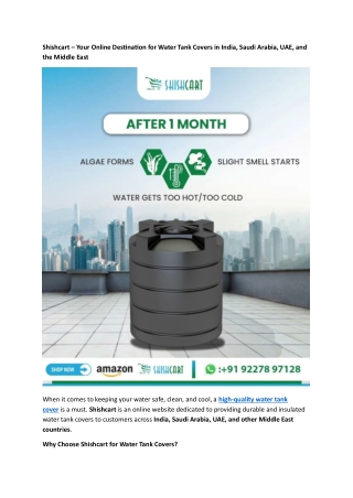 Shishcart – Your Online Destination for Water Tank Covers in India, Saudi Arabia, UAE, and the Middle East (1)