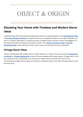 Luxury Home Decor Trends