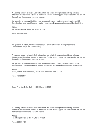 Speech Therapist in Noida