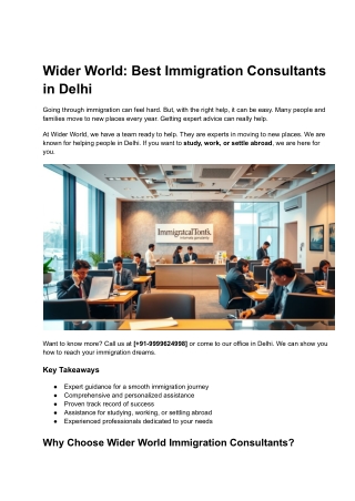 Wider World_ Best Immigration Consultants in Delhi