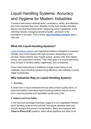 Buy Liquid Handling Systems - Times Automation