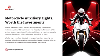 Are Motorcycle Auxiliary Lights Worth the Investment?