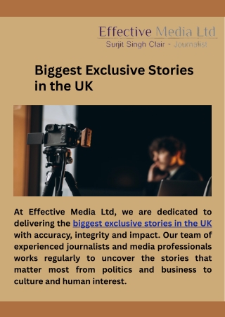 Biggest Exclusive Stories in the UK