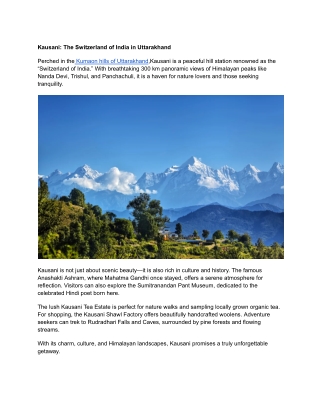 Kausani_ The Switzerland of India in Uttarakhand