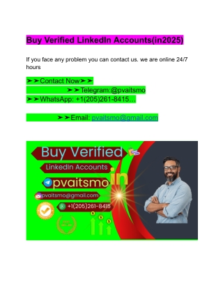 #buy Verified LinkedIn Accounts