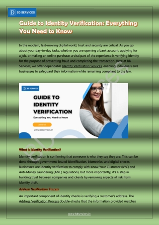 Guide to Identity Verification: Everything You Need to Know