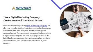 How a Digital Marketing Company Can Future-Proof Your Brand in 2025