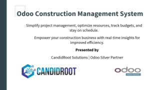 Odoo Construction Management System by CandidRoot