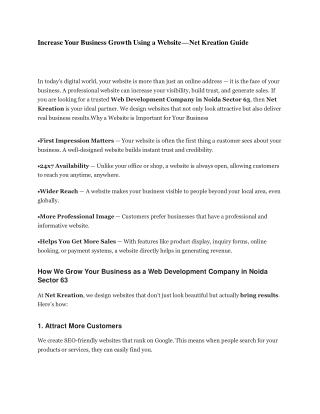 Increase Your Business Growth Using a Website