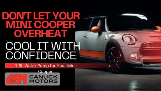 1.6L Water Pump for Your Mini Cooper| Cutting-Edge Water Pump
