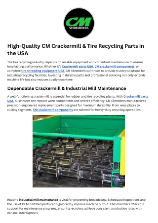 Industrial mill maintenance