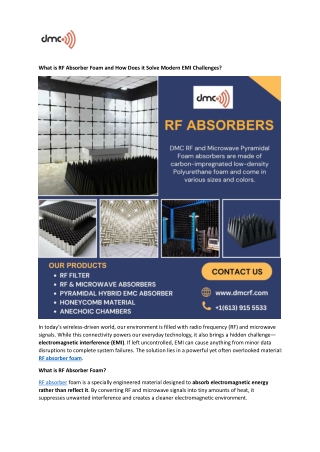 What is RF Absorber Foam and How Does it Solve Mod