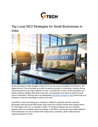 Top Local SEO Strategies for Small Businesses in India