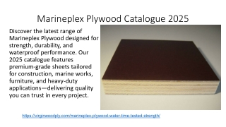 Marineplex Plywood Catalogue 2025