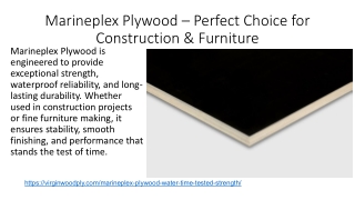 Marineplex Plywood – Perfect Choice for Construction &