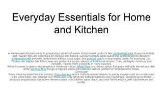 Everyday Essentials for Home and Kitchen