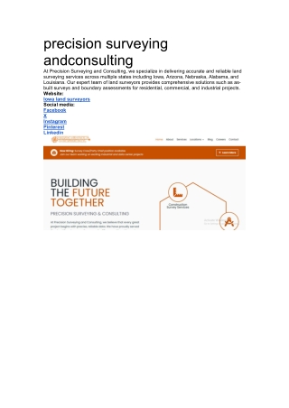 precision surveying andconsulting