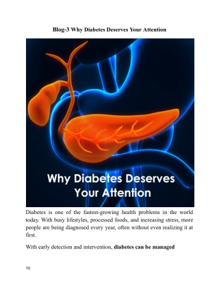 Why diabetes deserves your attention