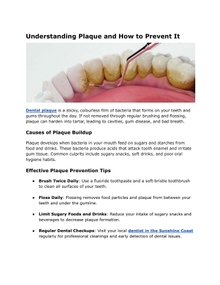 Understanding Plaque and How to Prevent It
